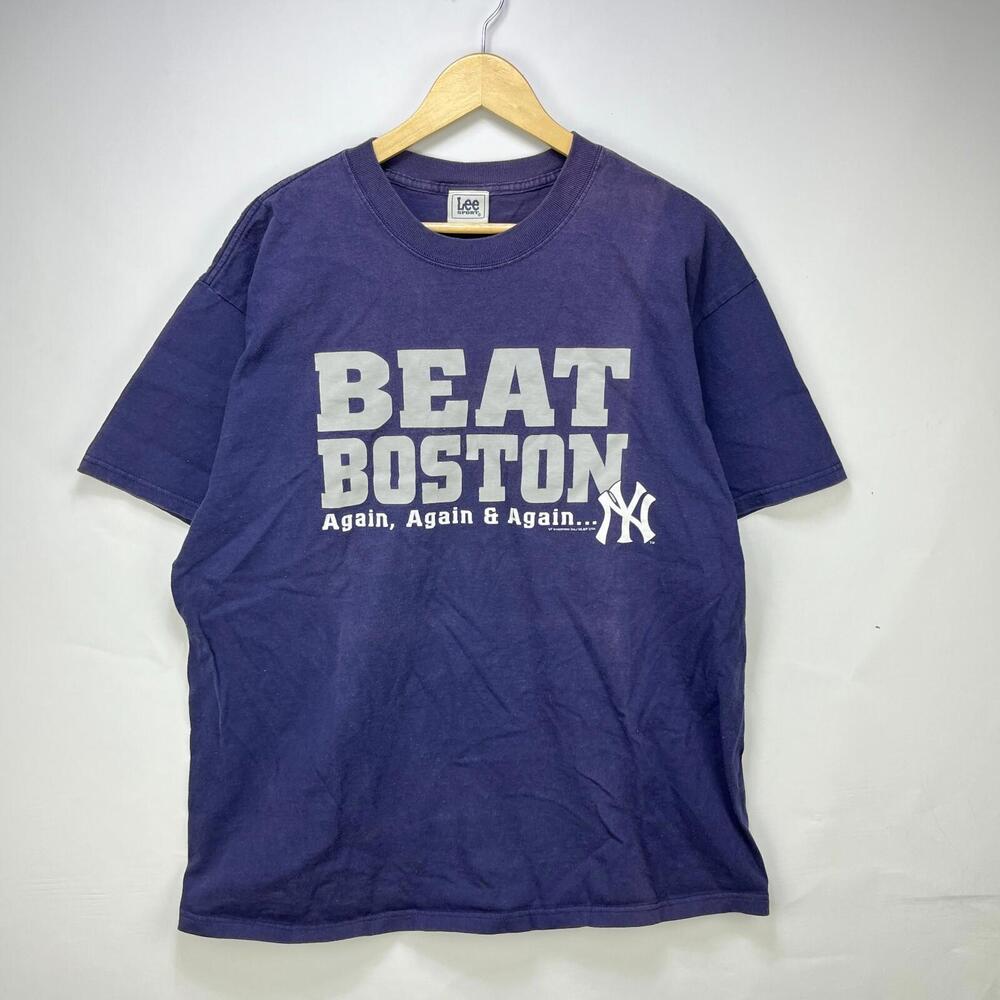 Vintage New York Yankees Sun Faded Beat Boston T Shirt XL